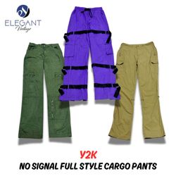 Y2K No Signal Full Style Cargo Pants - EV0379