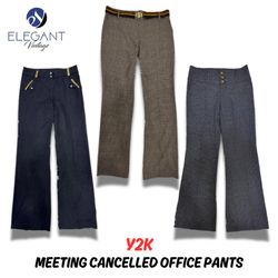 Y2K Meeting Cancelled Office Pants - EV0383