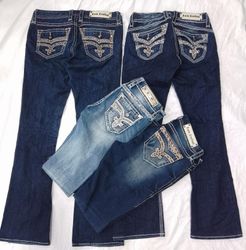 Conjunto de Jeans Flare Vintage Rock Revival CR545..