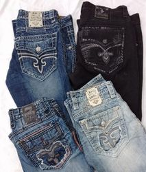 Pacote de Jeans Masculinos CR5458 Vintage Rock Rev..