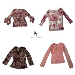 Y2K Barbie Vibe Langarm-Tops RE-2403