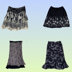 Y2K Floral Maxi skirts (TS-1375)