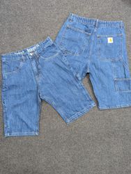 Vintage Carhartt Blue Shorts Rework Style