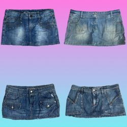 Y2K denim mini skirts (TH:011)