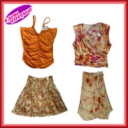 Mix di top e gonne romantici Y2K (FV-040)