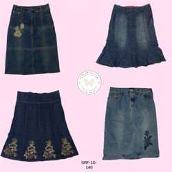 Gonna lunga in denim a vita alta classica – Chic e..