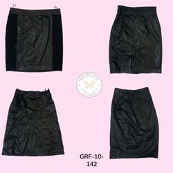 Saia Mistura de Couro Feminina – Chic, Moderna e E..