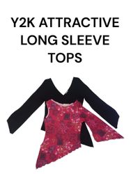 HAutS À MANCHES LONGUES ATTRACTIFS Y2K
