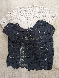 Vintage Crochet & Lace Tops Mix