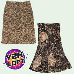 Jupes midi en tons terreux Y2K Mix