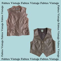 (FV-351) Y2K Leather Waistcoat