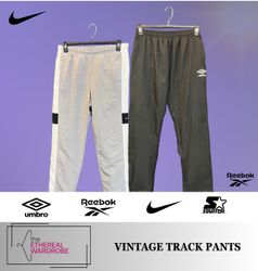 Vintage Track Pants including Nike, Reebok, Umbro,..