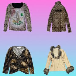 Y2K Animal vibe Tops de manga larga (TH-024)