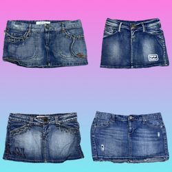 Jupes mini en denim uniques Y2K (TH-030)