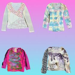 Y2K NYC Camisetas de Manga Larga (TH-038)