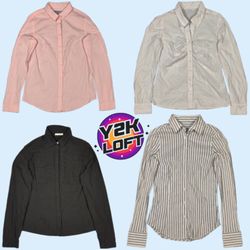 Office Core: Camisas de Manga Longa Y2K