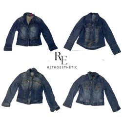 Y2K IT Girl jaquetas de denim únicas RE-2379