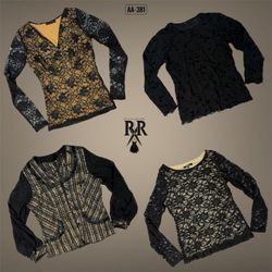 Y2K Black Gothic Full Sleeve Tops (AA-381)