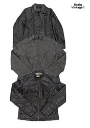 Blousons en cuir zippés