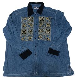 Frauen Denim besticktes Hemd