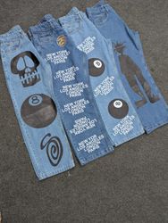 Pantalones de estilo reworked impresos de Stussy