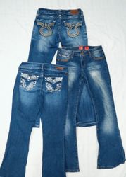 Woman's y2k Flare Bootcut Embroidery Jeans