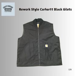 Rework Style Carhartt Black Gilets