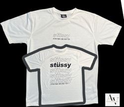 Stussy Überarbeitung Stil weißes T-Shirt