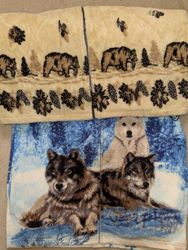 Animals Printed Fleece Jacket