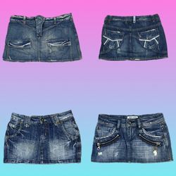 Gonne mini in denim uniche Y2K (TH-050)