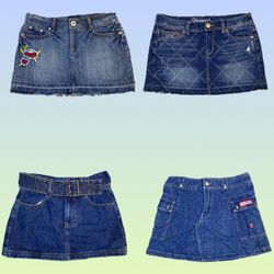 Y2K Unique Denjm Mini Skirts (TS-1395)
