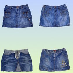 Saia mini em denim Y2K it Girl (TS-1397)