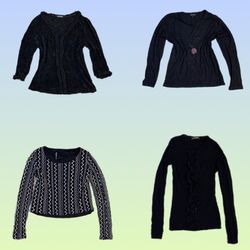 Y2K Githuc Black Full Sleeve Tops (TS -1401)