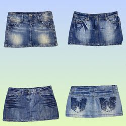 Saia jeans mini Y2K Brithney Era (TS-1402)