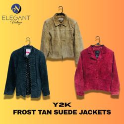 Jaqueta de Suede Frost Tan Y2K - EV1205