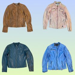 Veste en cuir à vibe années 90 Y2K (TS-1408)