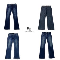 Y2K Unique Flare Denim Flare Jeans 2410