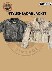 Veste en cuir élégante Ak-392