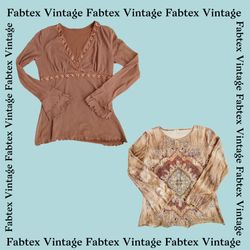 (Fav-372) Tops Marrone Terra Y2K