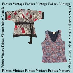 (FV-369) Pacchetto di Top con Stampe Bold e Esteti..