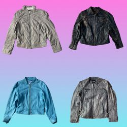 Y2K NYC レザー ジャケット (TH-054)