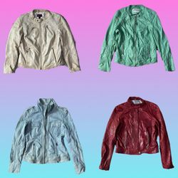 Y2K 90’s vibe leather jacket (TH-059)