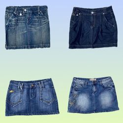 Y2K Paris Hilton Vibe Denim mini skirts (TS-1410)