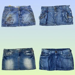 Gonne mini in denim uniche Y2K (TS-409)