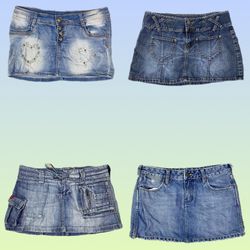 Gonne Minigoni in Denim Y2K Paris Hilton (TS -1419..