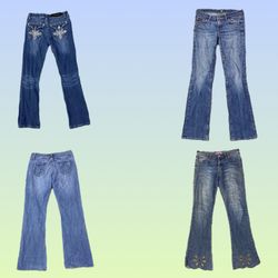 Jeans a zampa d'elefante Y2K Denim (TS-1420)