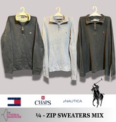 1/4 ZIP sweaters including Ralph Lauren, Tommy Hil..
