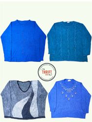 Y2K 2000s Floral Cozy Embroidered Sweater and Card..