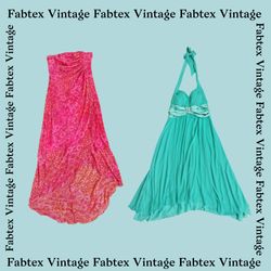 (FV-390) Vestido de Malha Brilhante para Festa Y2K