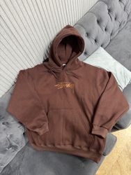 Rework style brown stussy hoodies